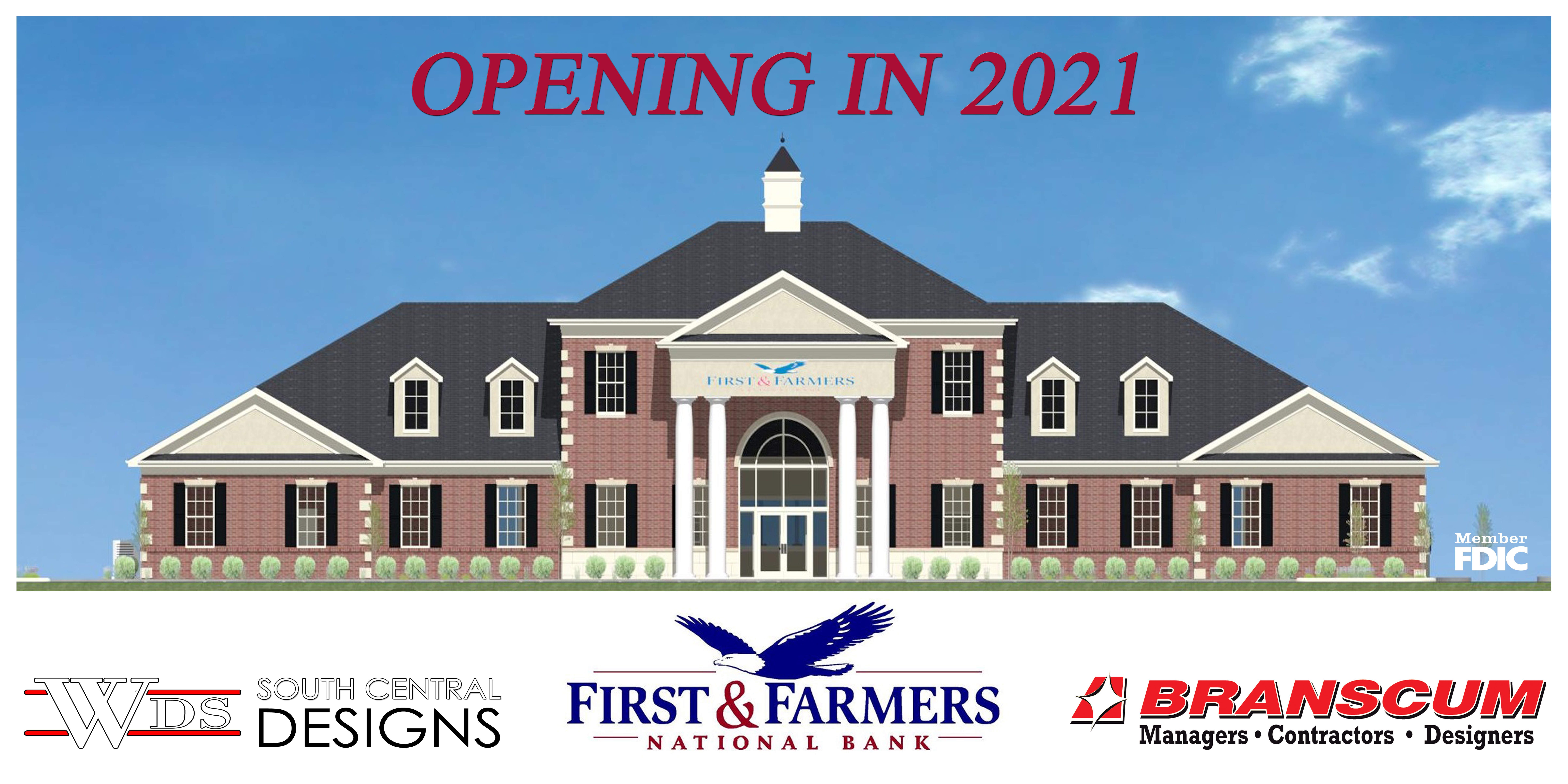 Site Sign for new FFNB Columbia Building Coming Soon