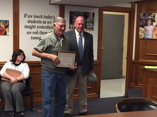 superintendent richard bunch honored